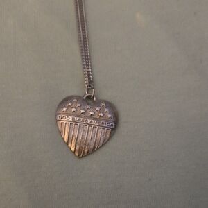 Silver Heart Pendant Necklace